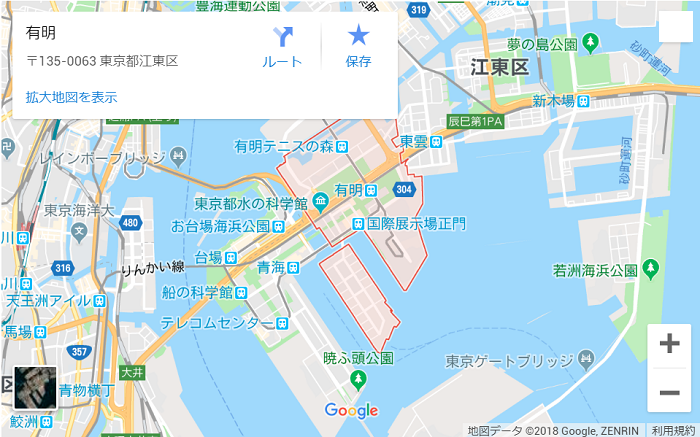 オーナーズブック(OwnersBook)の、「江東区マンション第2号ファンド第1回」案件に記載されている、地図画像