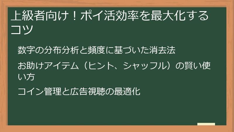 上級者向け！ポイ活効率を最大化するコツ