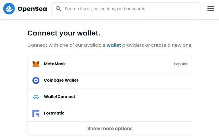 「Connect your wallet」の画面から、MetaMaskを選択