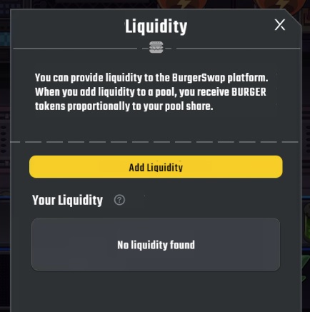 「Add Liquidity」をクリック