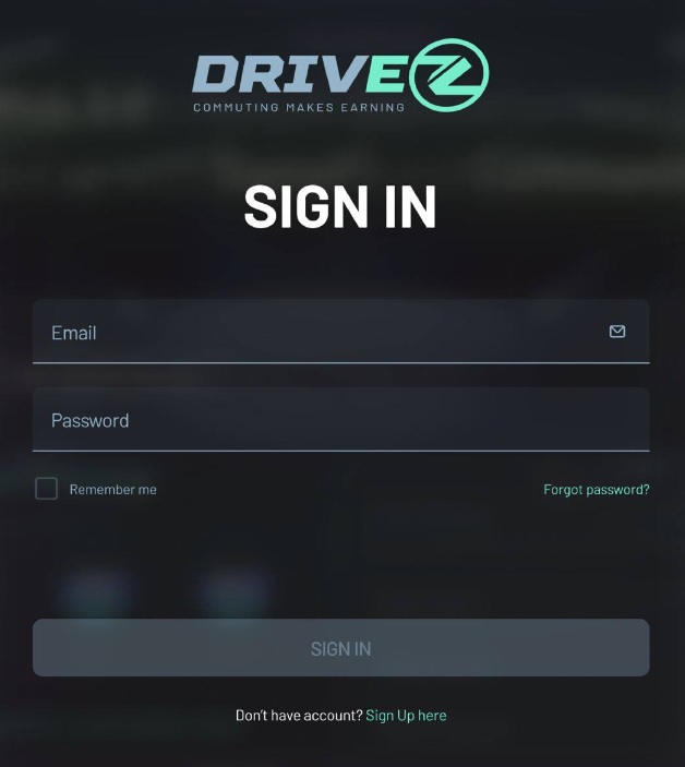 DRIVEZのアカウントにログイン