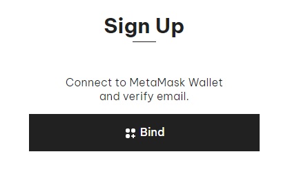 メールアドレス（アカウント）と、Metamask（メタマスク）の結びつけ（Bind）を行う