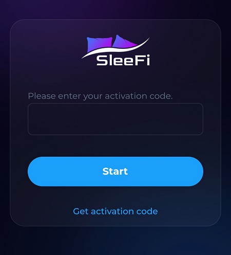 SleeFi（スリーファイ）の招待コード（アクティベーション・コード）の入力