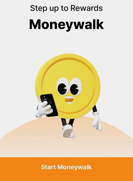 「Moneywalk（マネーウォーク）を始める」をタップ