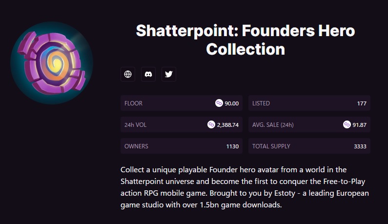 Shatterpoint（シャッターポイント）のNFTマーケットプレイスへアクセス