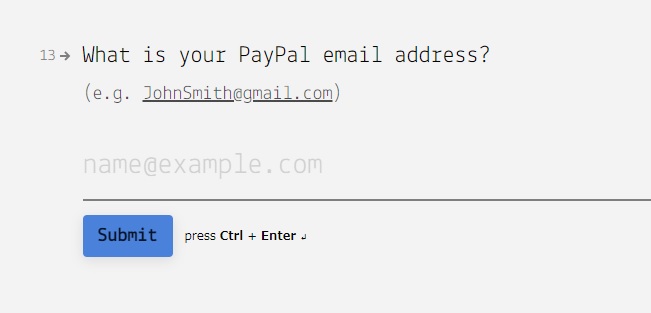 PayPal（ペイパル）のメールアドレスを入力