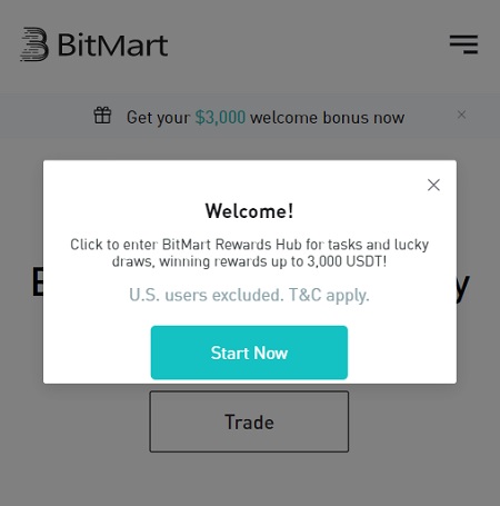 BitMart（ビットマート）の新規登録者向けリワードプログラムのスタート