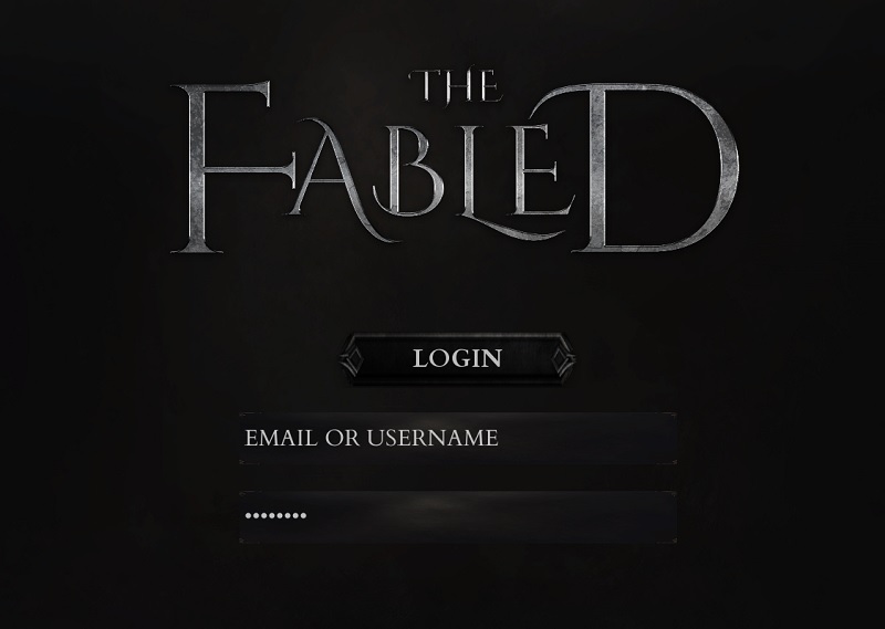 The Fabledのゲームへのログイン画面がこちら