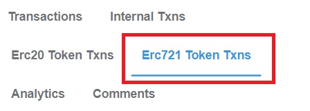 「ERC721トークン」を表示