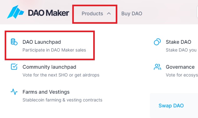 DAO Maker（DAOメーカー）のローンチパッドへの参加方法
