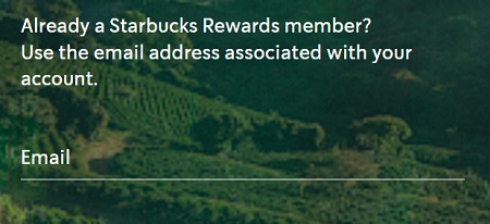 Starbucks Rewards（スターバックス・リワード）のアカウントと同じメールアドレスを登録
