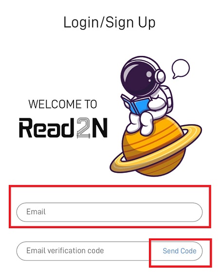 Read2Nに登録するメールアドレスの入力