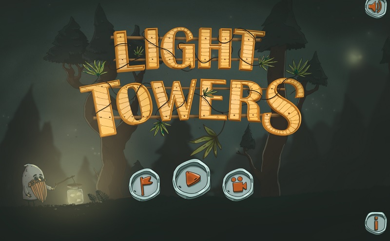Light Towers（ライトタワーズ）のゲームのホーム画面がこちら
