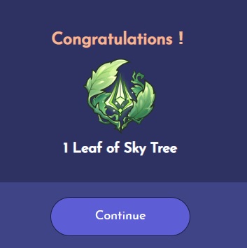 「Leaf of Sky Tree」への交換完了
