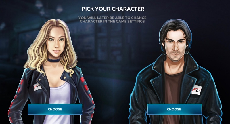 ゲーム内で使用するキャラクターの選択