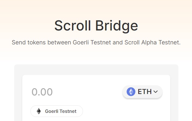 Scroll Bridgeサイトにアクセス