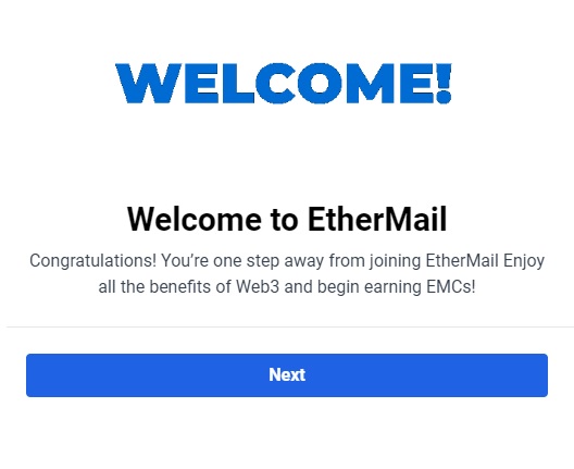EtherMail（イーサメール）アカウントの最終設定へ