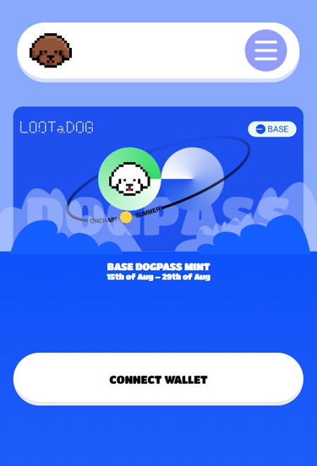 Baseチェーン上のドッグパスミントサイトへアクセス