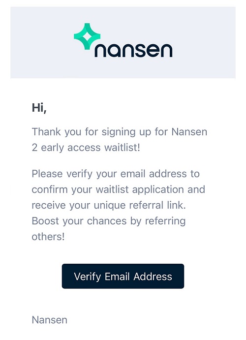 Nansen（ナンセン）からのメールの文中バナーをクリック
