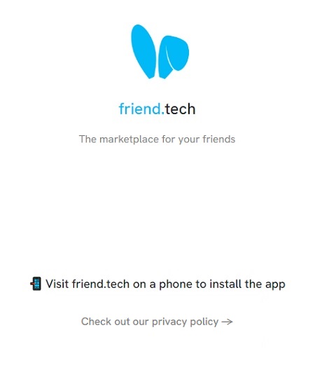 friendtech（フレンドテック）の公式サイトにアクセスする