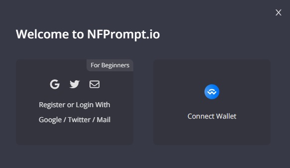 NFPrompt（NFプロンプト）のアカウント作成方法の選択