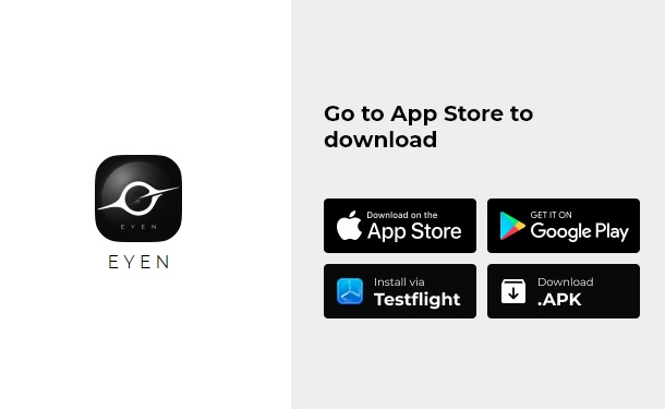 EYEN（アイン）のスマートフォン向けアプリのダウンロードを行う