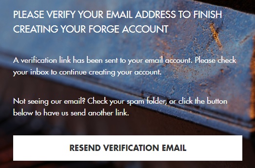 Forge（フォージ）からの確認メールの受信