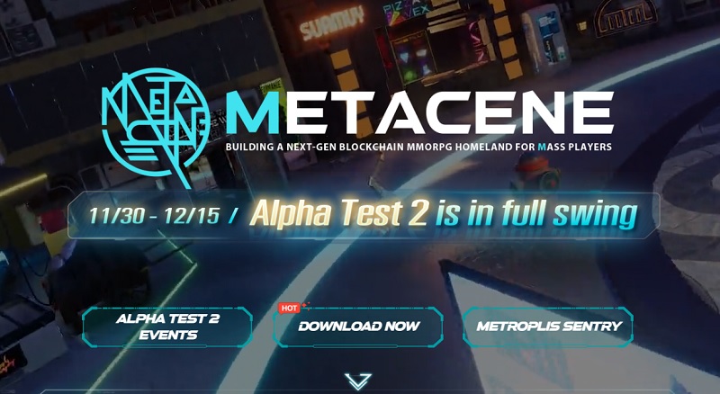 MetaCene（メタシーン）の公式サイトにアクセス