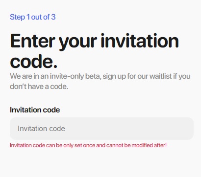 beoble（ビーブル）の招待コードの入力