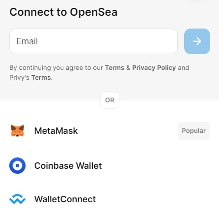 OpenSea（オープンシー）にサインアップ（ログイン）