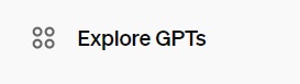 「Explore GPTs」をクリック
