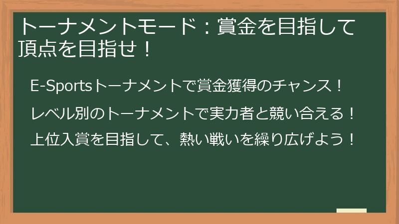 GOLFIN（ゴルフィン）のトーナメントモード：賞金を目指して頂点を目指せ！