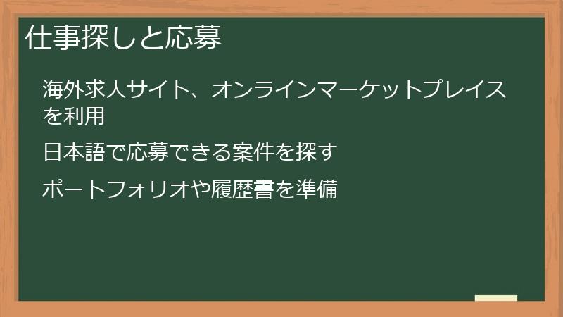 仕事探しと応募