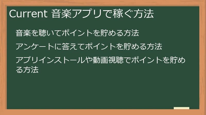 Current（カレント）の音楽アプリで稼ぐ方法