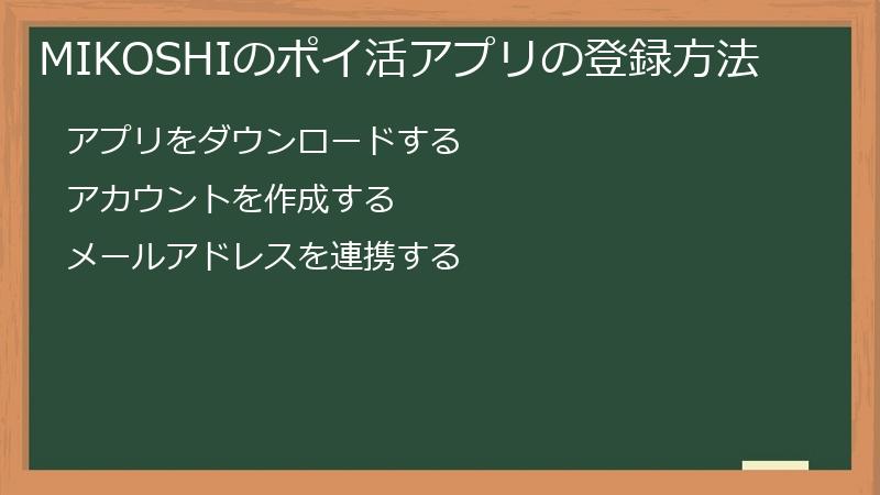 MIKOSHIのポイ活アプリの登録方法