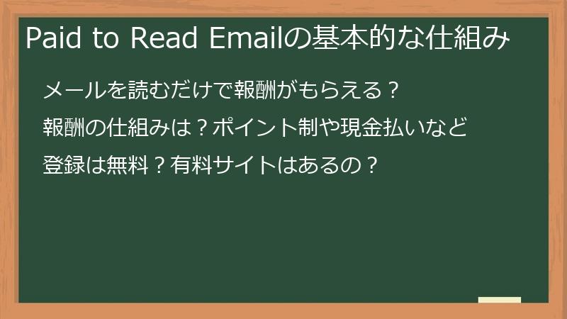 Paid to Read Emailの基本的な仕組み