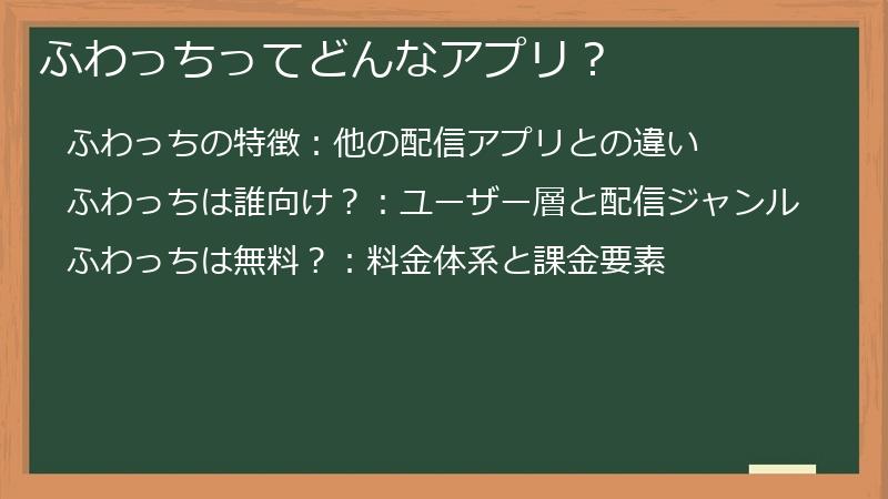 ふわっちってどんなアプリ？