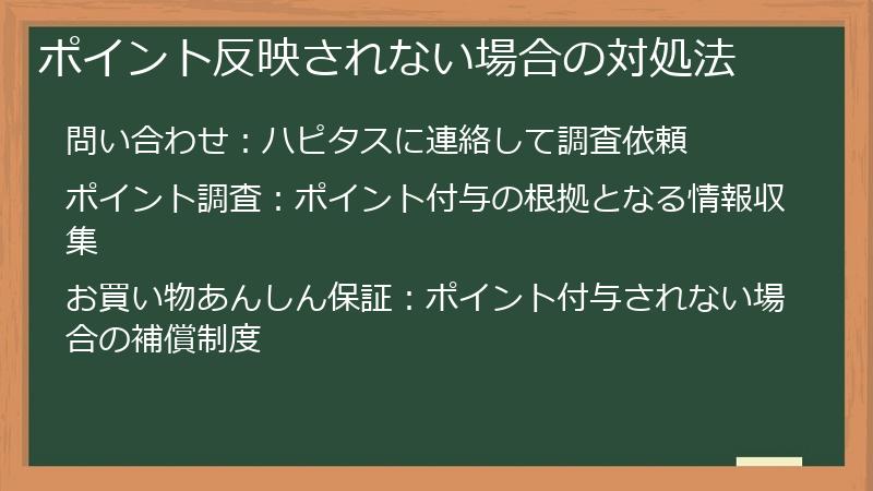 ハピタスでポイント反映されない場合の対処法