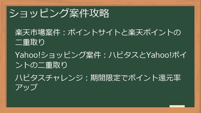 ショッピング案件攻略