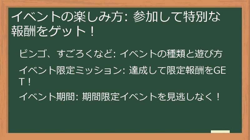 ポイ活イベントの楽しみ方: 参加して特別な報酬をゲット！