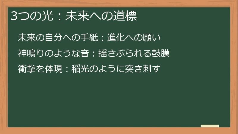 3つの光：未来への道標