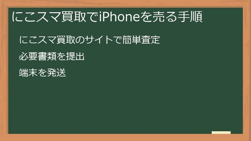 にこスマ買取でiPhoneを売る手順