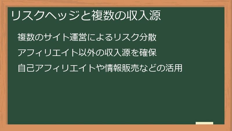 リスクヘッジと複数の収入源