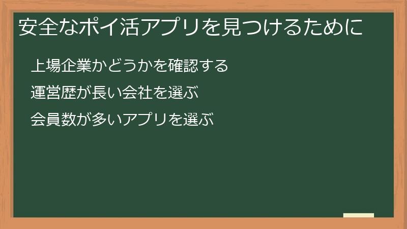 安全なポイ活アプリを見つけるために