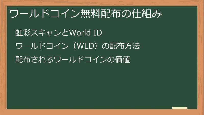 ワールドコイン無料配布の仕組み