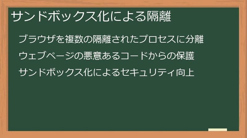 サンドボックス化による隔離