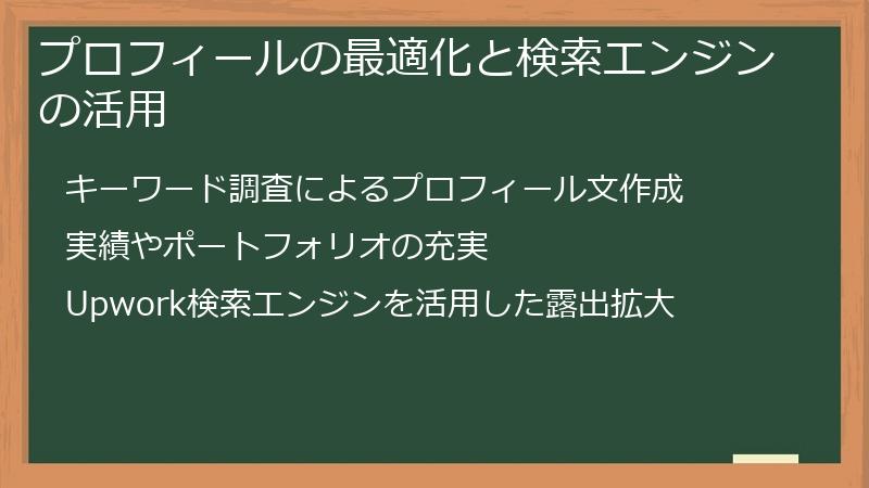 プロフィールの最適化と検索エンジンの活用