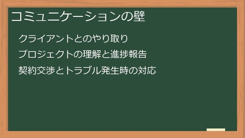 コミュニケーションの壁