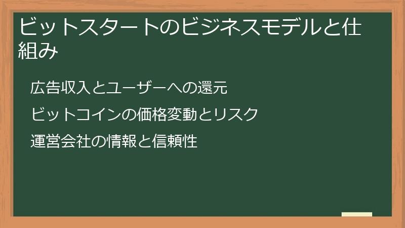 ビットスタートのビジネスモデルと仕組み