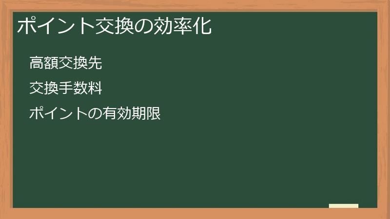 ポイント交換の効率化